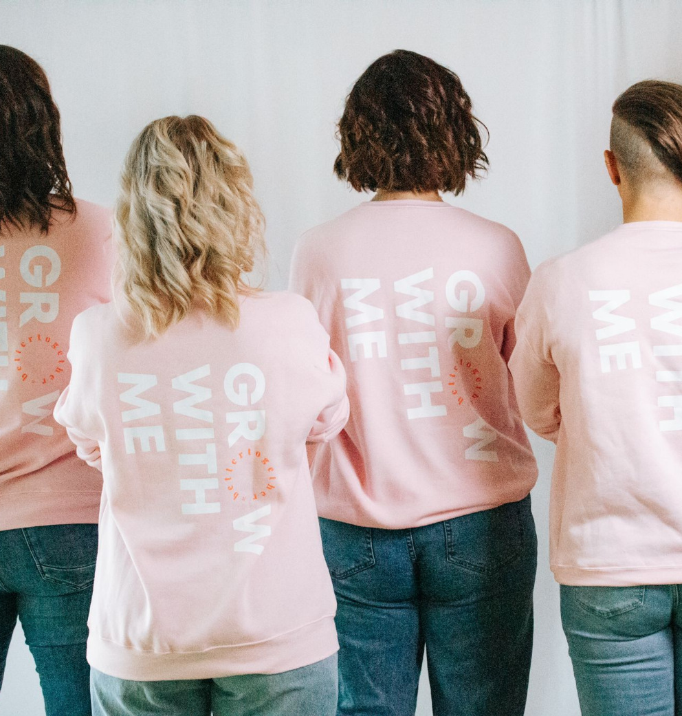 Sweater 'grow with me' - rosa