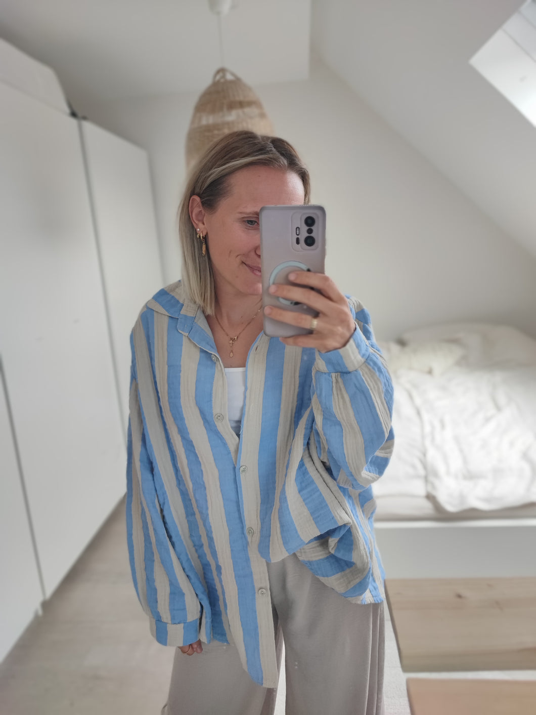 Musselin Bluse - 0versize