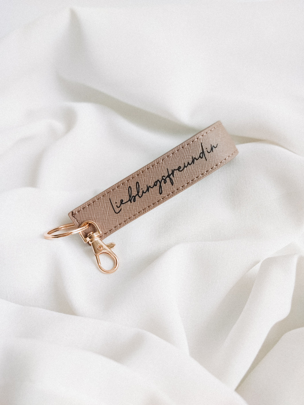 Schlüsselanhänger 'Lieblingsfreundin' (Taupe)