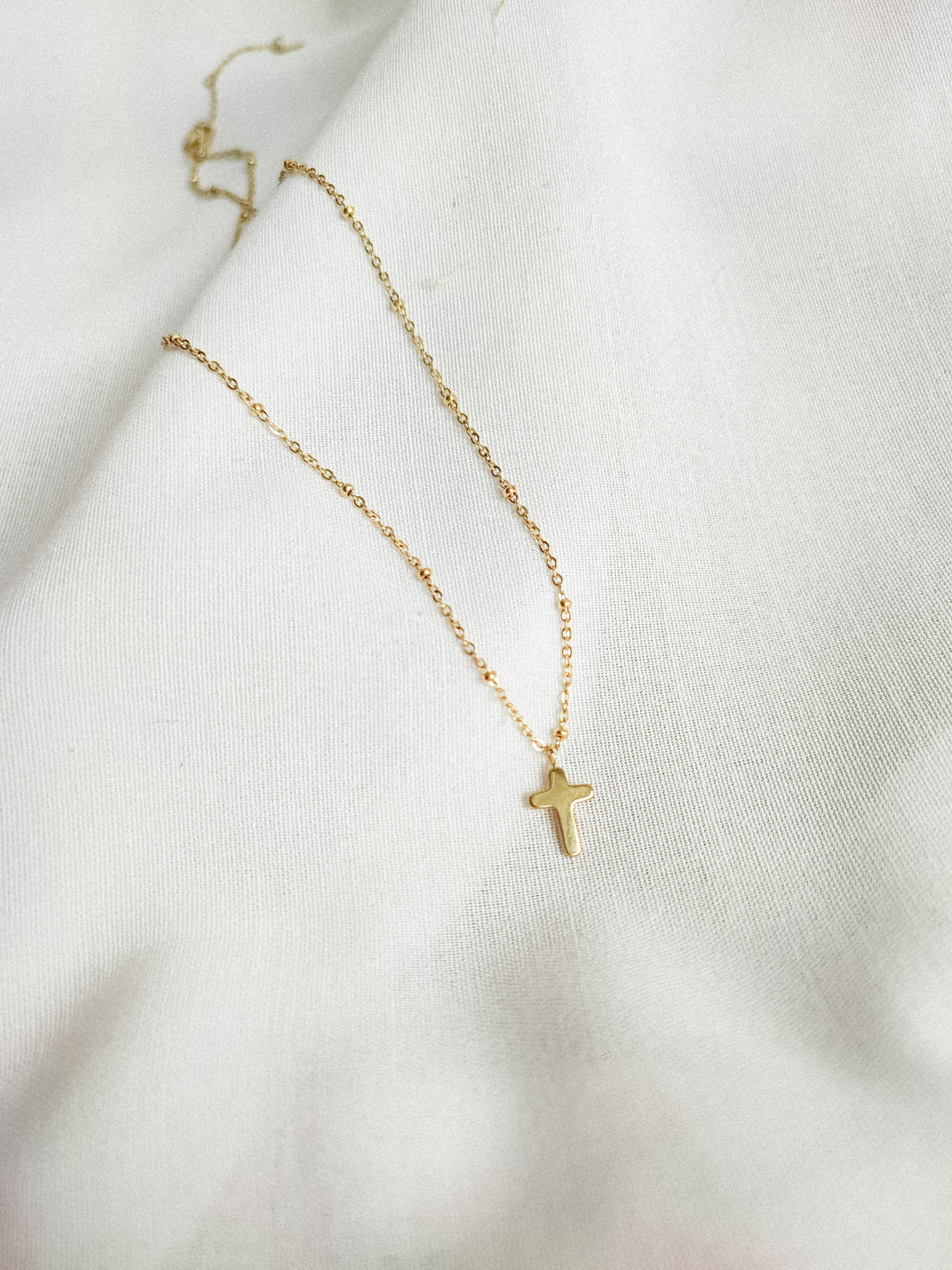 Kette 'Cross with Dots' - gold