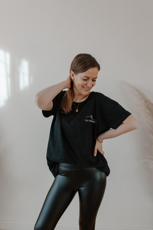 Boyfriend Team Shirt 'So unique' - Schwarz