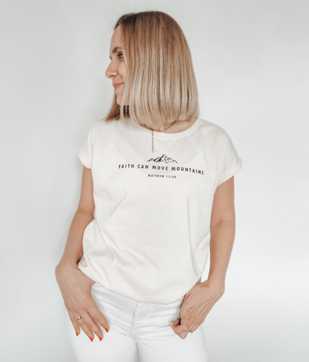 Oversize Shirt 'Faith can move Mountains'